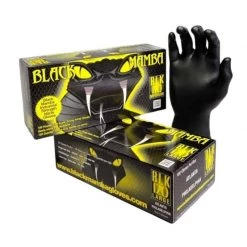 AUTRES MARQUES Gants De Protection BLACK MAMBA Boite De 100 Gants Jetables Nitrile Noir - BLM0500 -Protection Habillement Soldes black mamba boite de 100 gants jetables nitrile noir blm0500 2